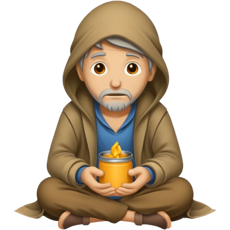 beggar who is also a homeless person emoji