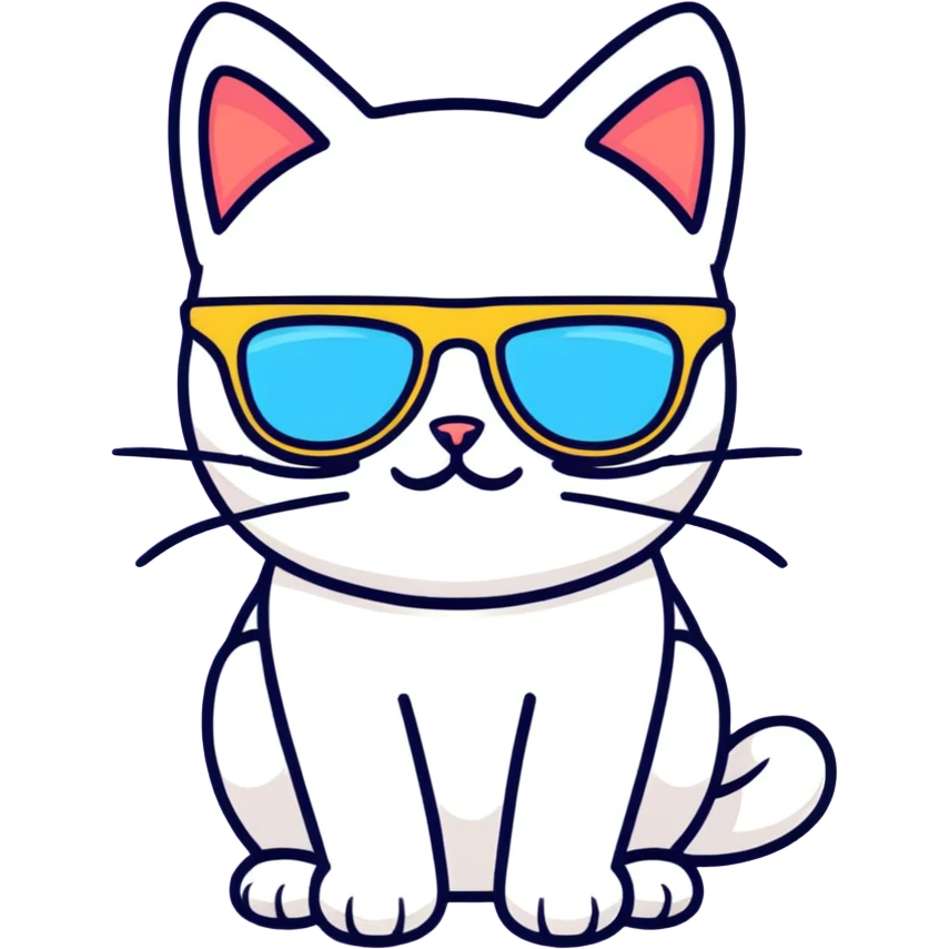 Cat with sunglasses emoji
