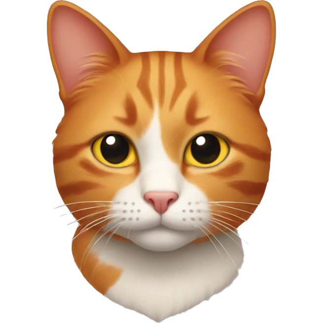 ginger cat with a heart emoji