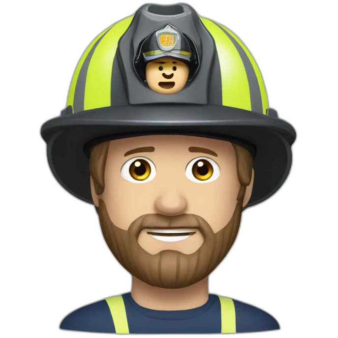 Brian Wilson with a firefighter helmet emoji