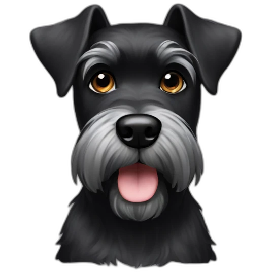 black Zwergschnauzer emoji