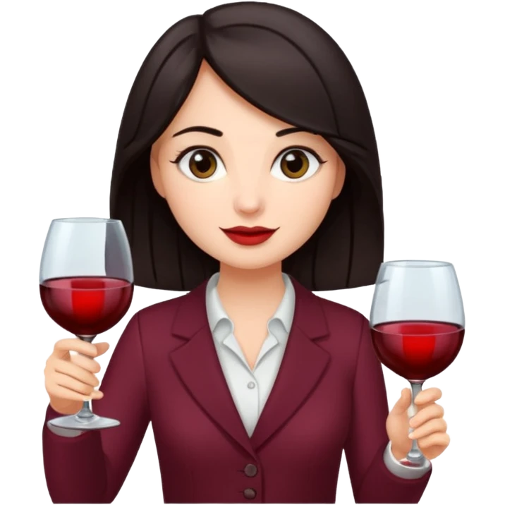 wine expert dark hair emoji