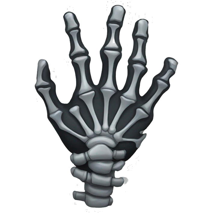 Skeleton rock hand emoji
