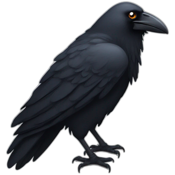 Giant crow looking at you emoji