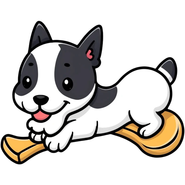 squeaking dog bone emoji