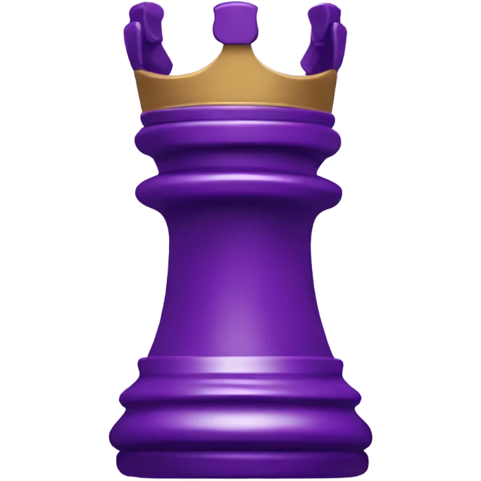Queens chess piece split down the middle two tone purple emoji