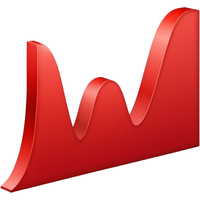 down going red graph emoji