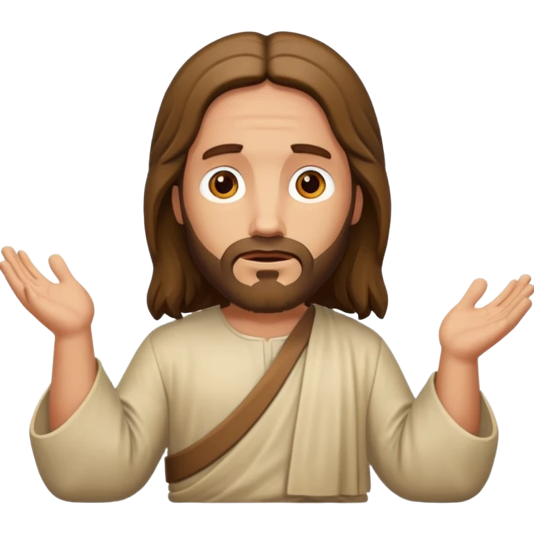 jesus christ shrugging  emoji