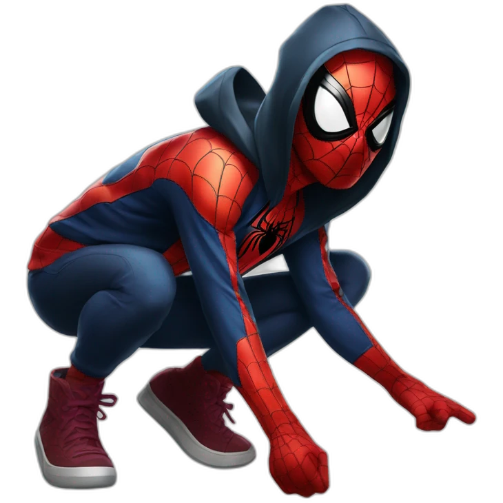 spiderman-miles-morales with hoodie emoji
