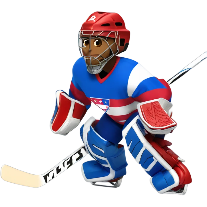 Puerto Rican hockey goalie emoji