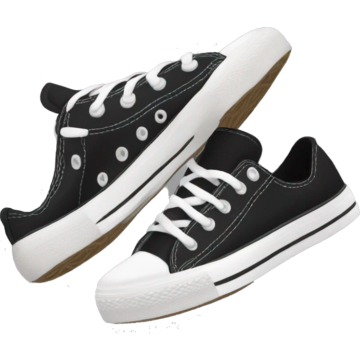 black and white converse  emoji