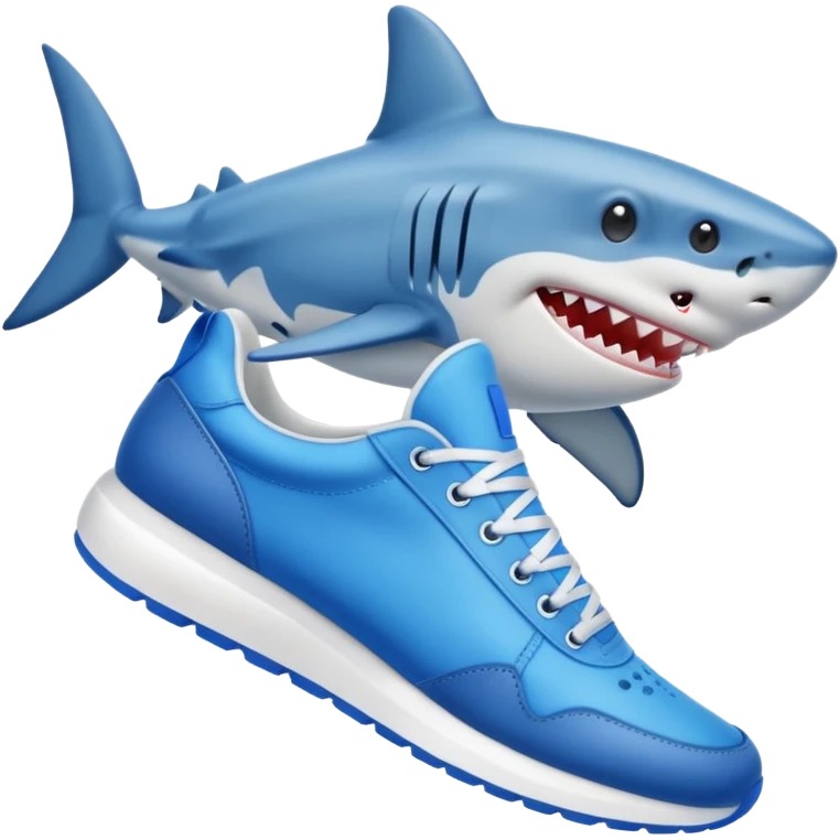 Tiburon con tenis azules  emoji