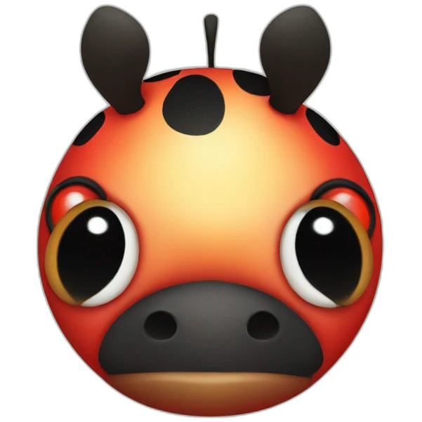 Ladybug with horse head emoji