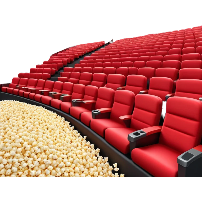 3d realistic interior of movie theater emoji
