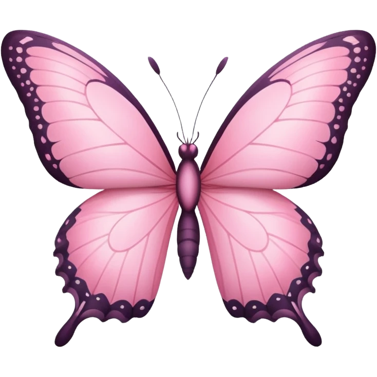 Pink butterfly emoji