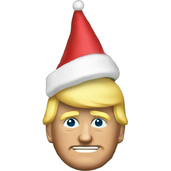 Trump on a Christmas tree emoji