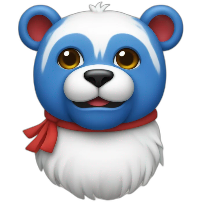 Singe-party-bleu-blanc-rouge emoji