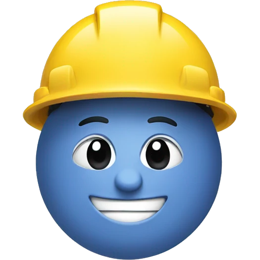 smile with hard hat emoji