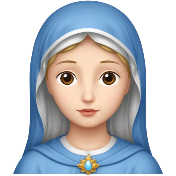 A serene biblical illustration of the virgin mary emoji
