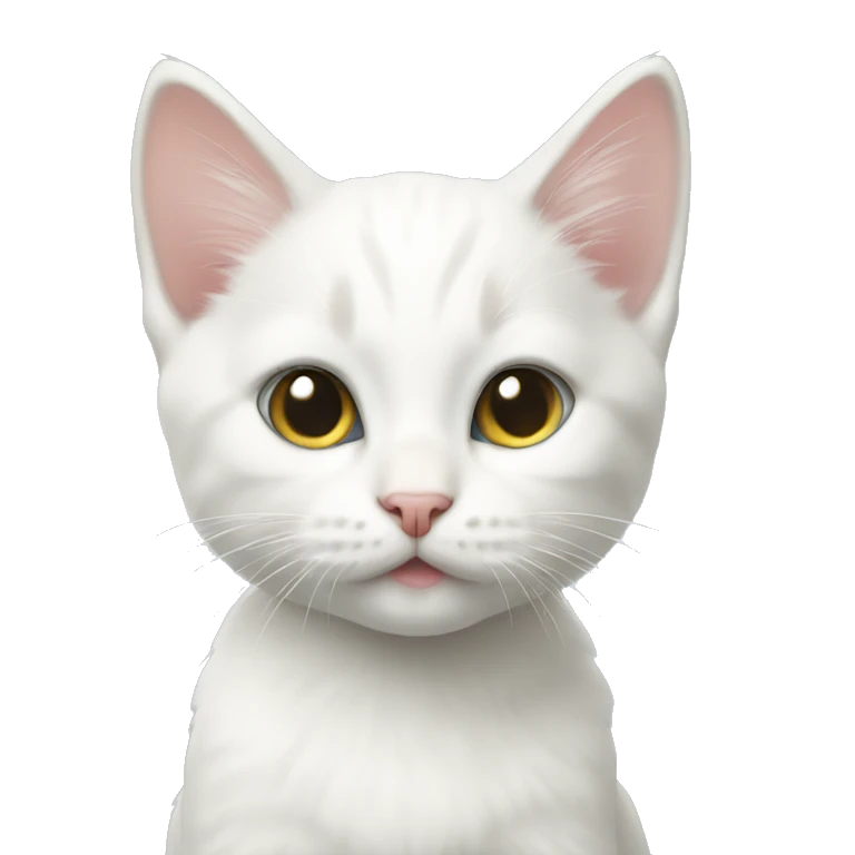 White kitten  emoji