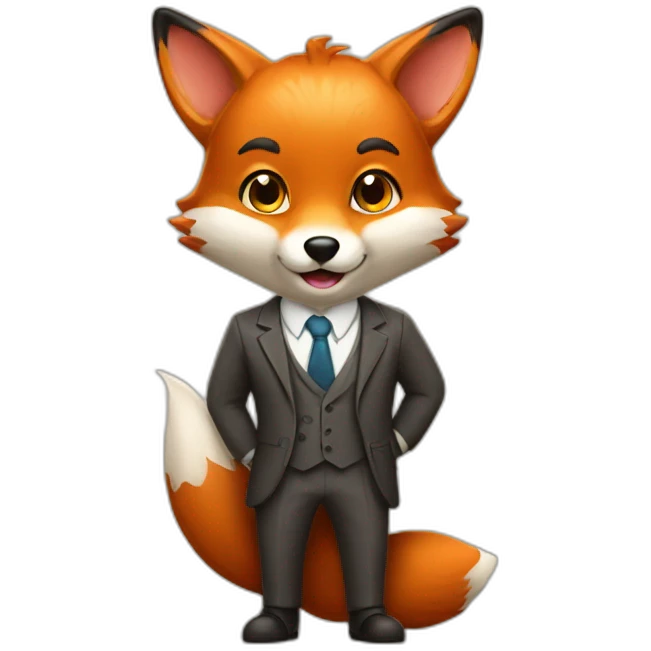 Cute fox banker emoji