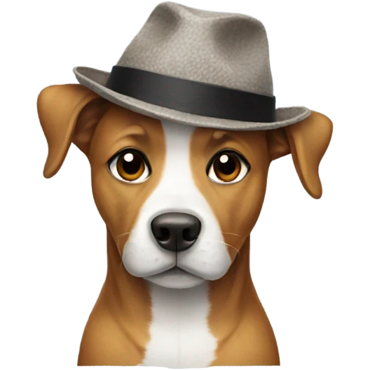 Dog in a hat emoji