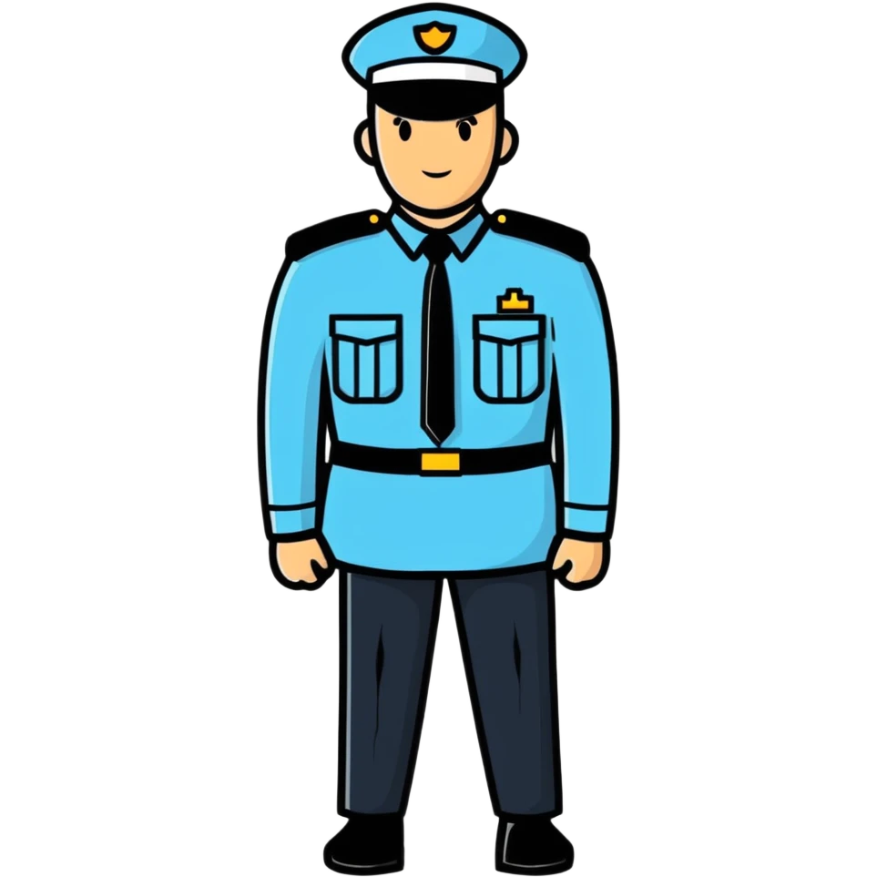 private security guard in uniform emoji