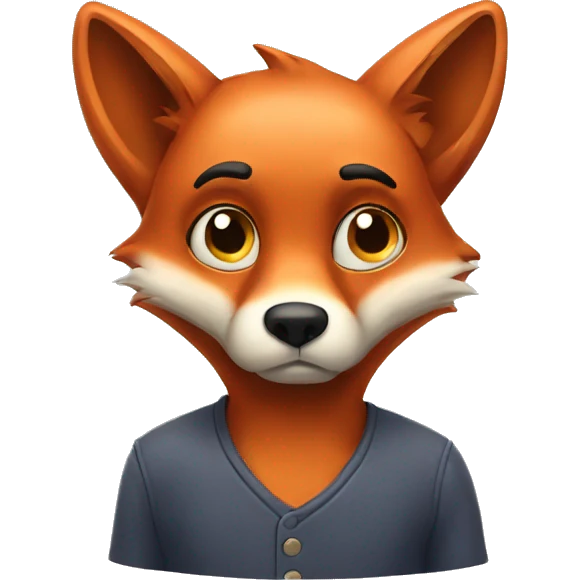 worried fox emoji
