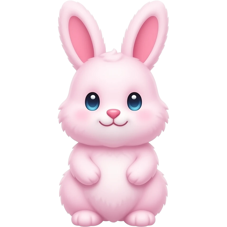 Cotton candy bunny fluffy :3 emoji