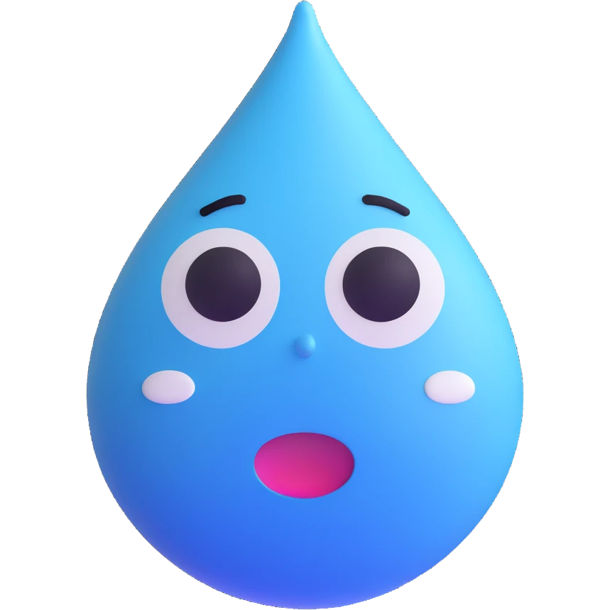 sad water droplet emoji