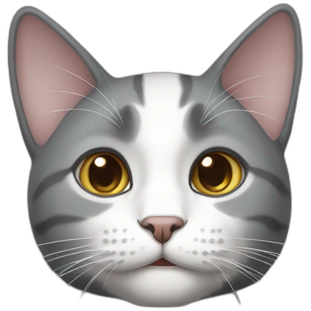 Gray and white Cat emoji