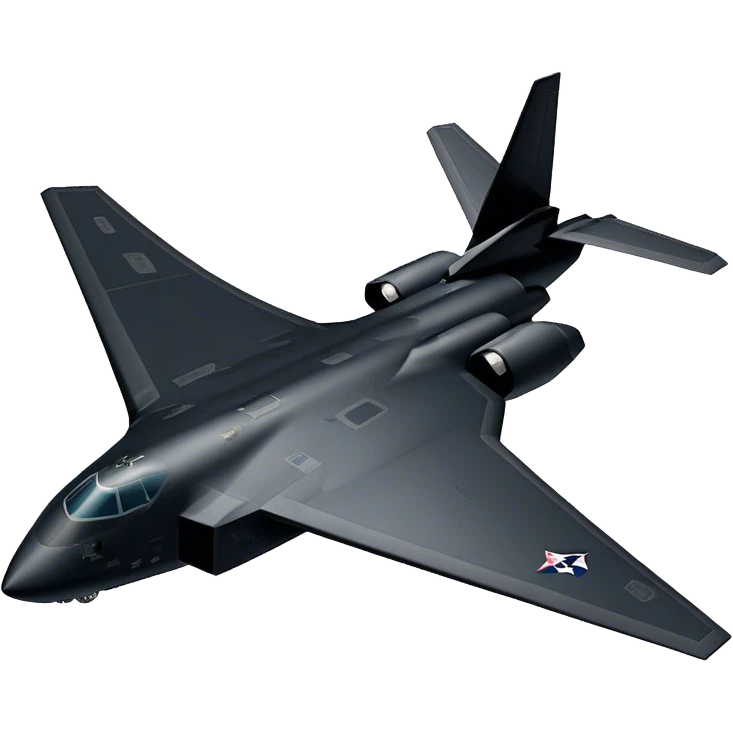 Military Bomber - B-2 Spirit - Northrop Grumman (Model Year: 2021) (Iconic colour: Stealth black) emoji