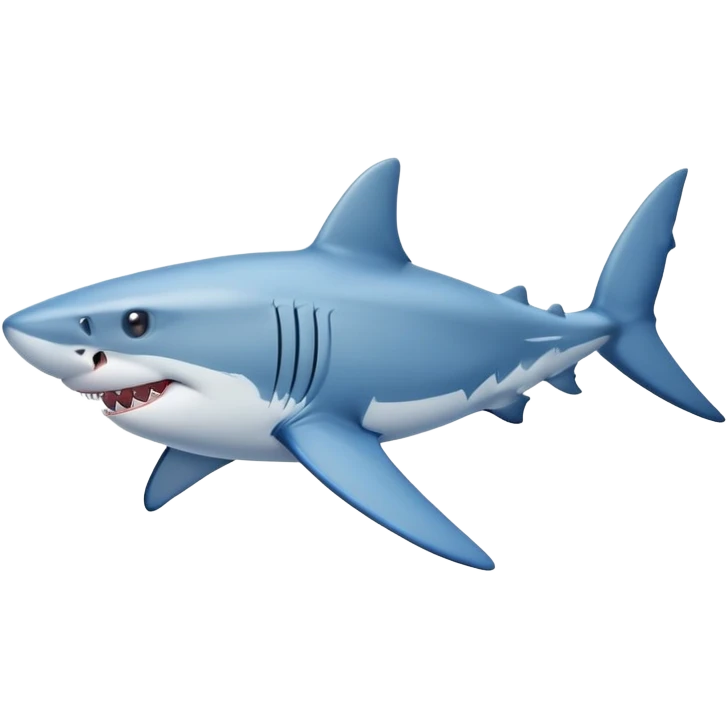 Shark with a pair of blue shoes  emoji