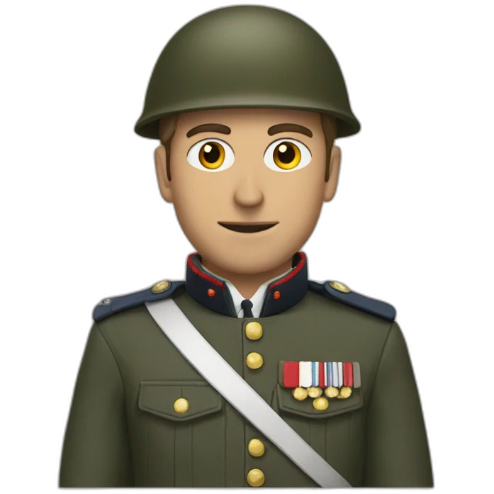 Macron - soldier emoji