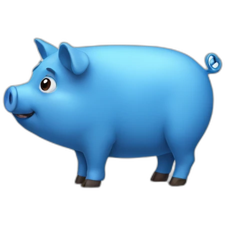 blue pig emoji