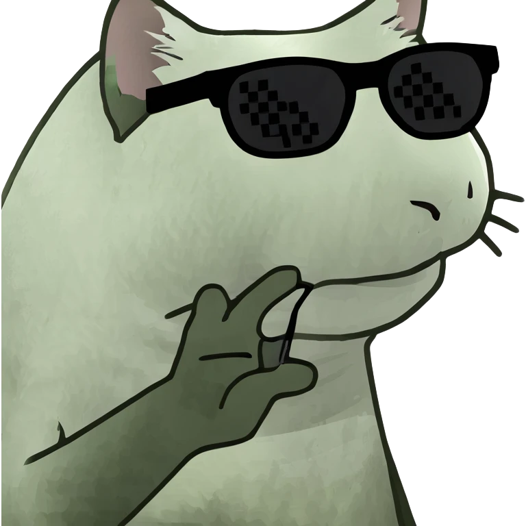 Cat with sunglasses emoji