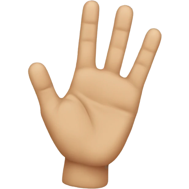4 finger emoji  emoji