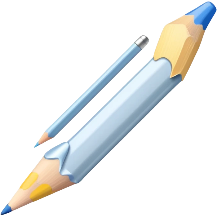 white colored pencil with a sharp white tip emoji