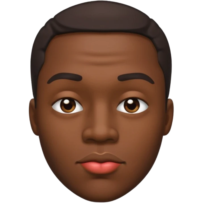 Black man squinting kiss face emoji