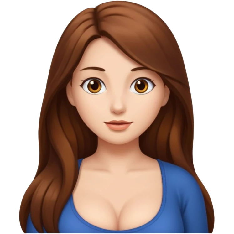 Naked woman with huge boobs breasts emoji