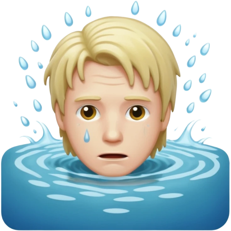 Man drowning emoji