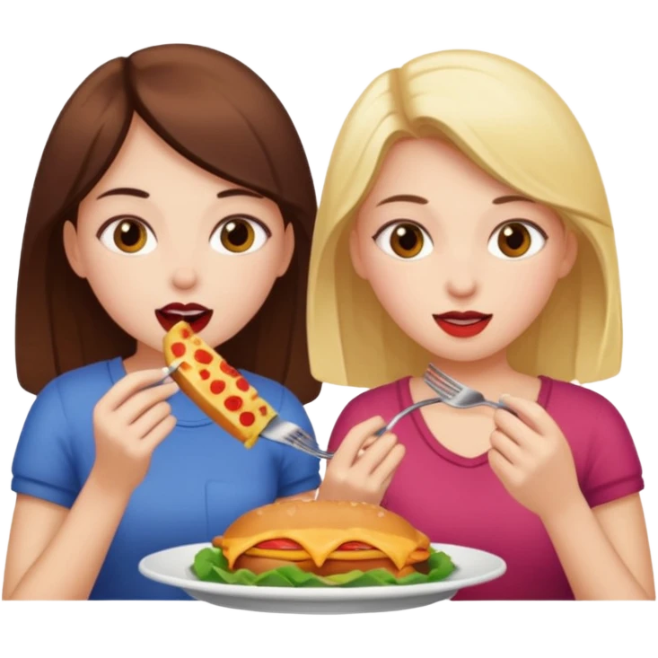 A girl eating out a girl emoji