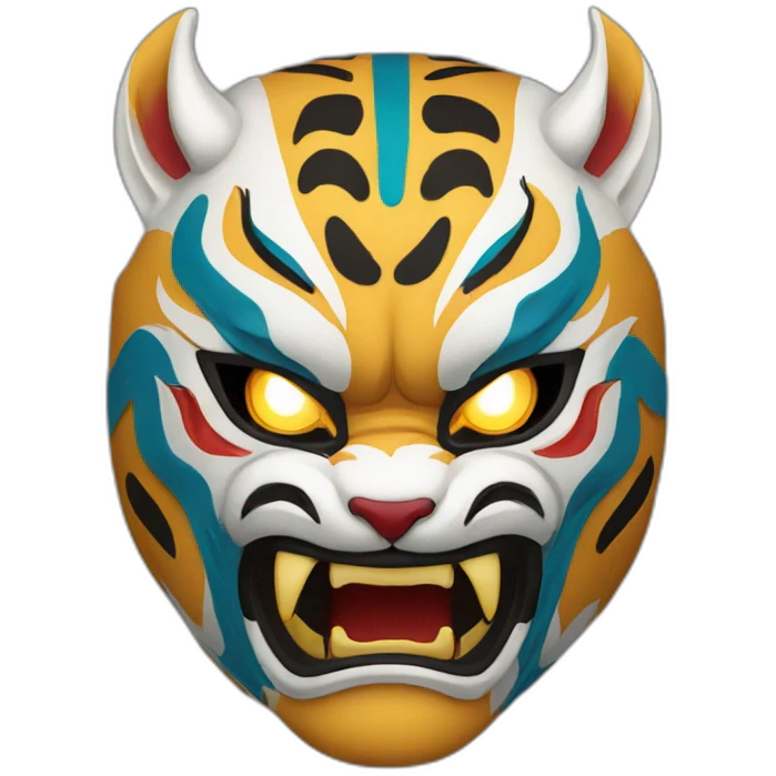 thunder tiger Japanese mask emoji