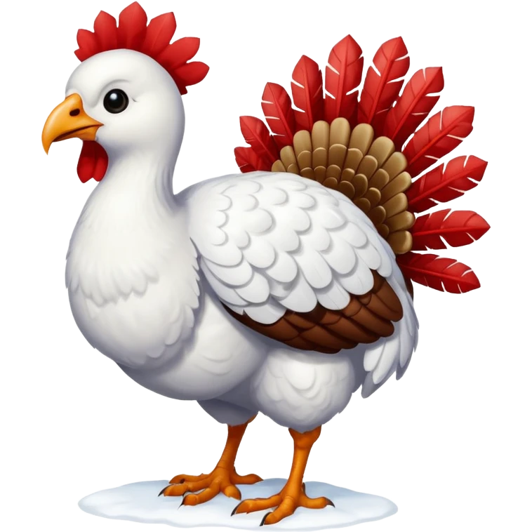 Pretty snow turkey emoji