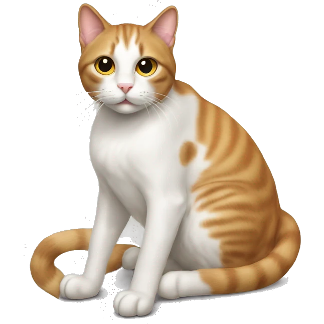 Cat sit down on hourse   emoji