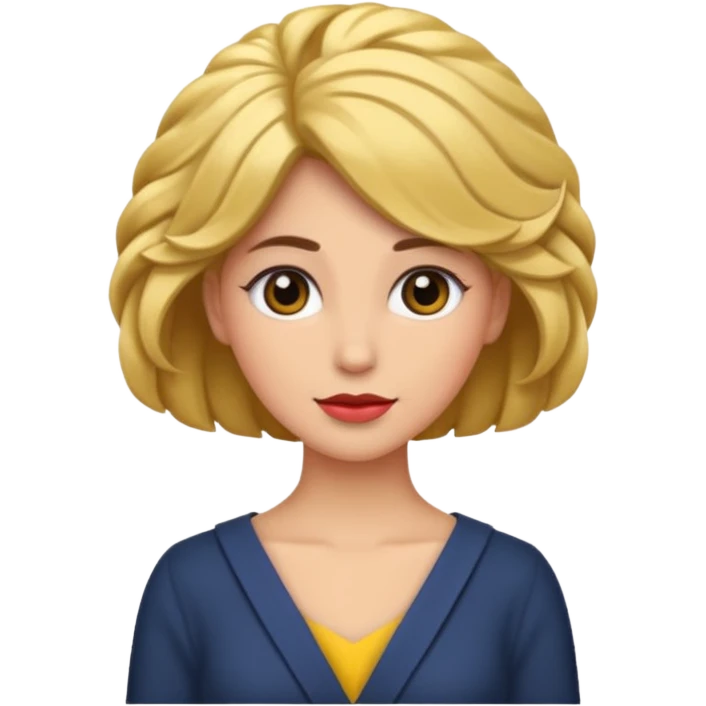 mujer con el pelo recogido para ceremonia emoji