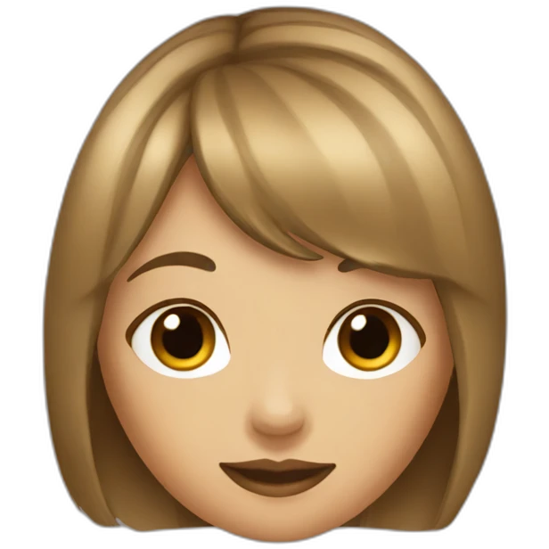 Light Tan girl with brown bangs emoji