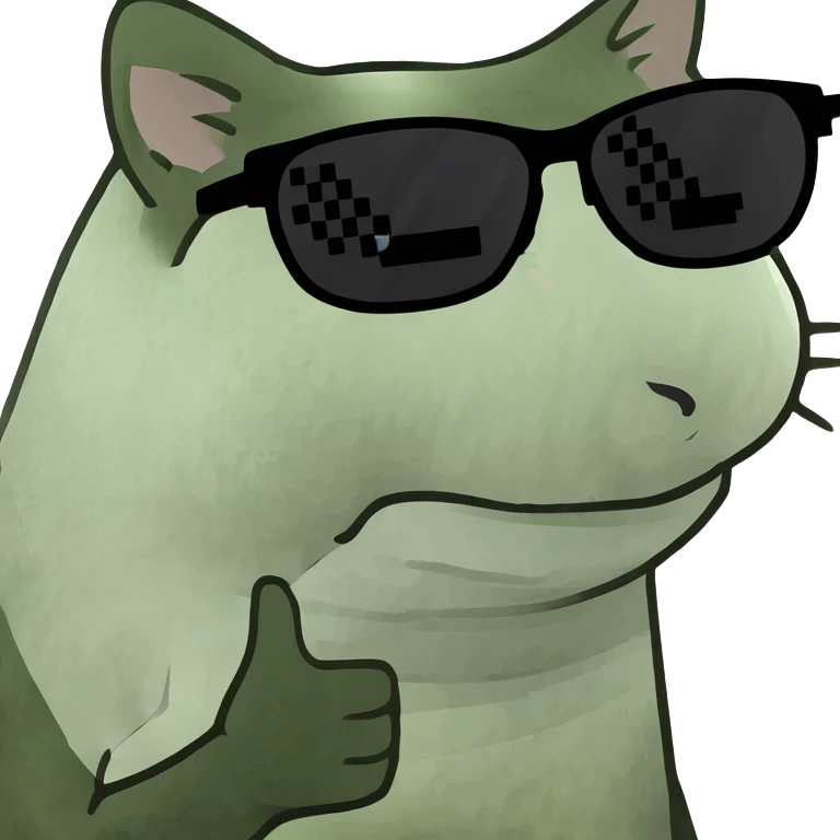 Cat with sunglasses emoji
