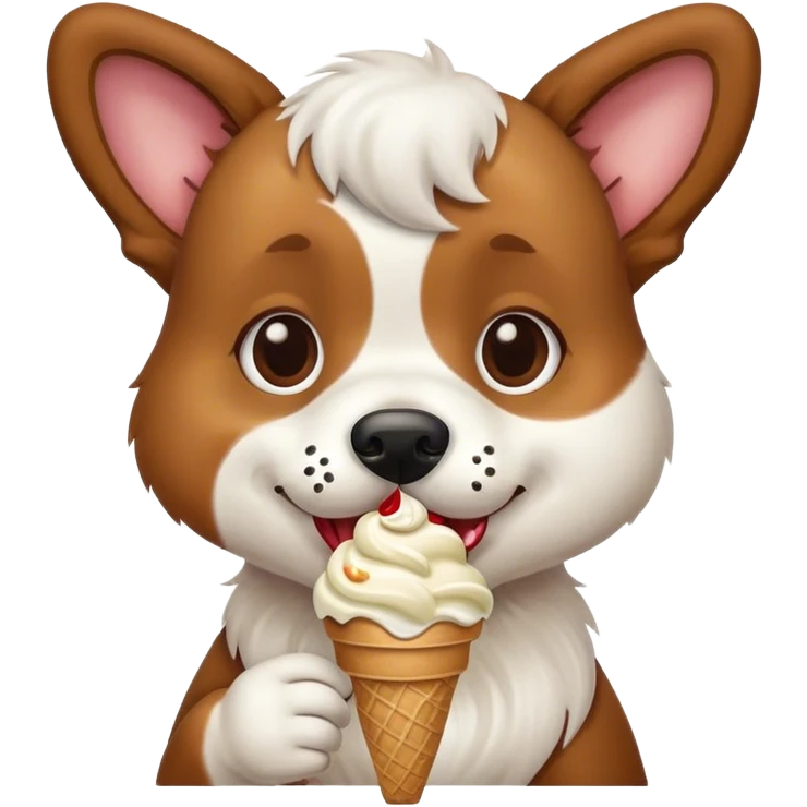 dog eating ice cream  emoji