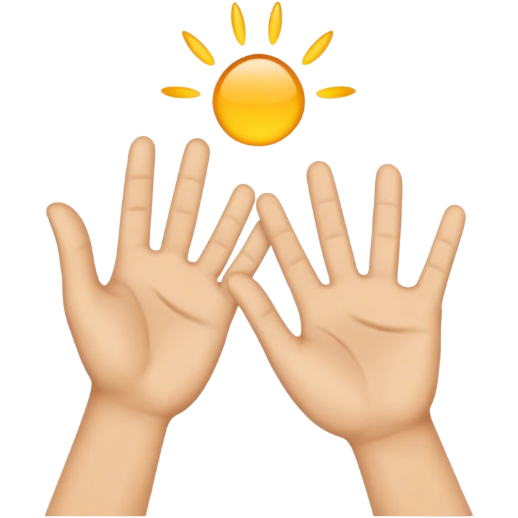 high fiving another's hand
 emoji